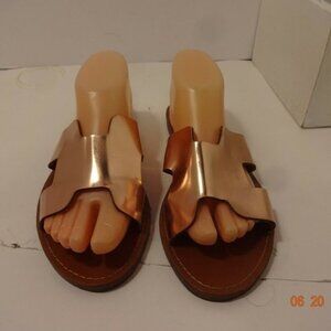 𝅺shoeland Womens Size 9 Greece Rose Gold Sandals